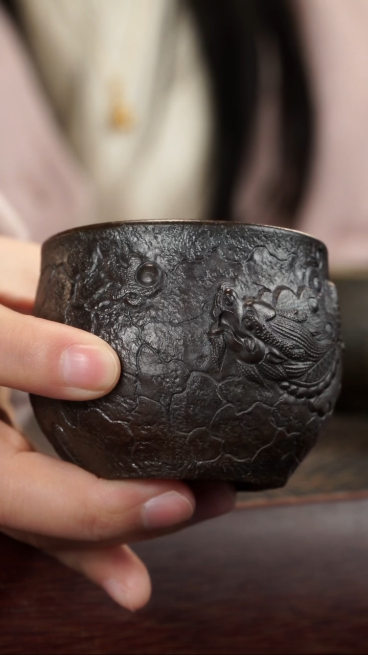 【闪购商品】紫砂茶宠柴烧龙杯