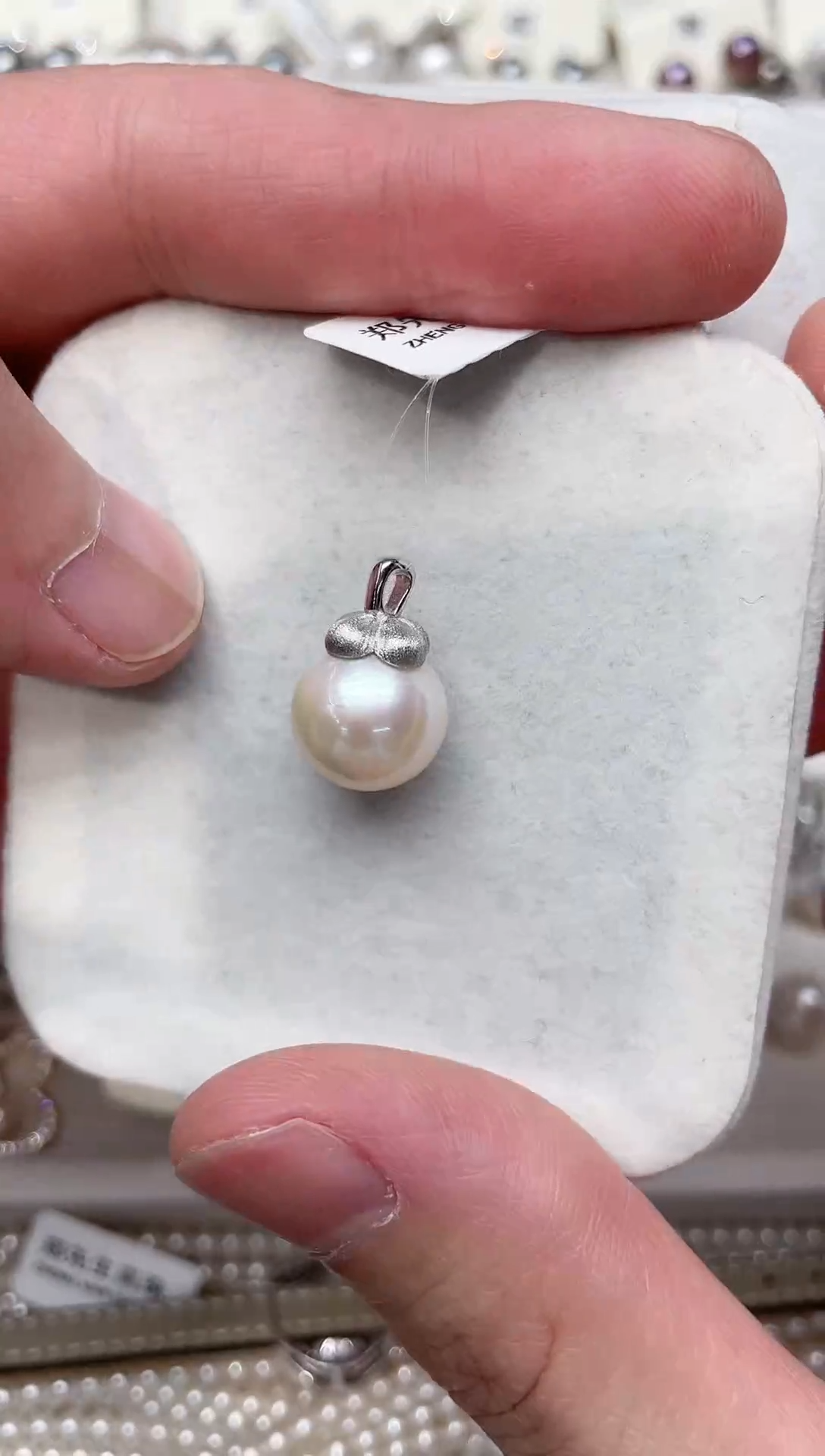【闪购商品】淡水珍珠吊坠(不含链)银S925镶嵌吊坠