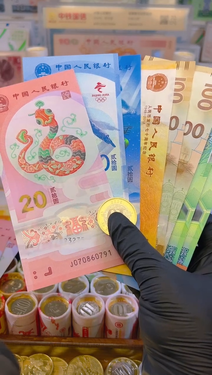 【闪购商品】纸币福蛇献瑞纪念八钞一币合集（纸+塑料）