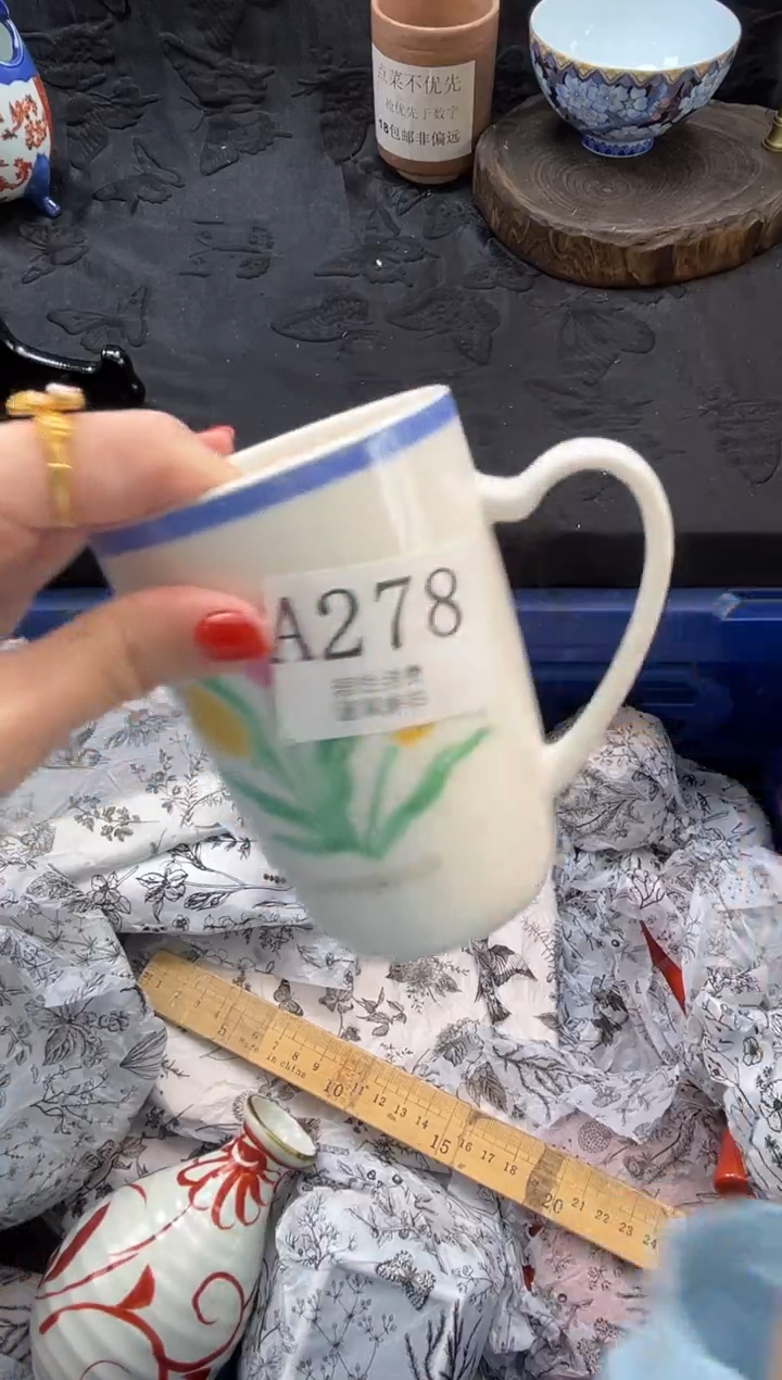 瓷片绿***饼       A278