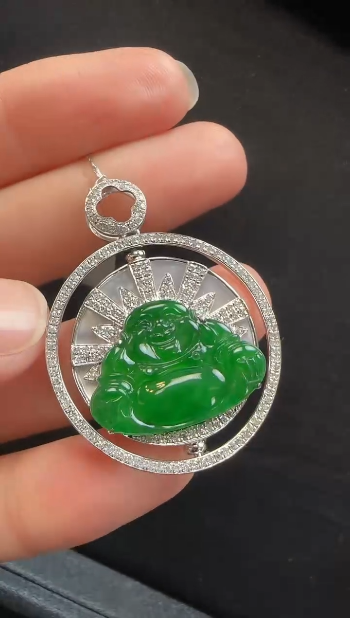 【闪购商品】翡翠颈饰18K金镶嵌449玉佛一个