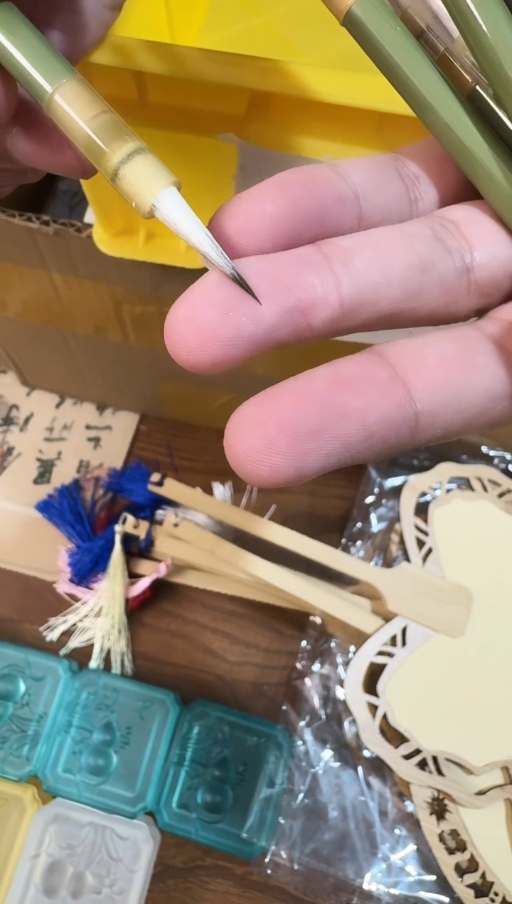 碧玉兼毫小楷毛笔2支