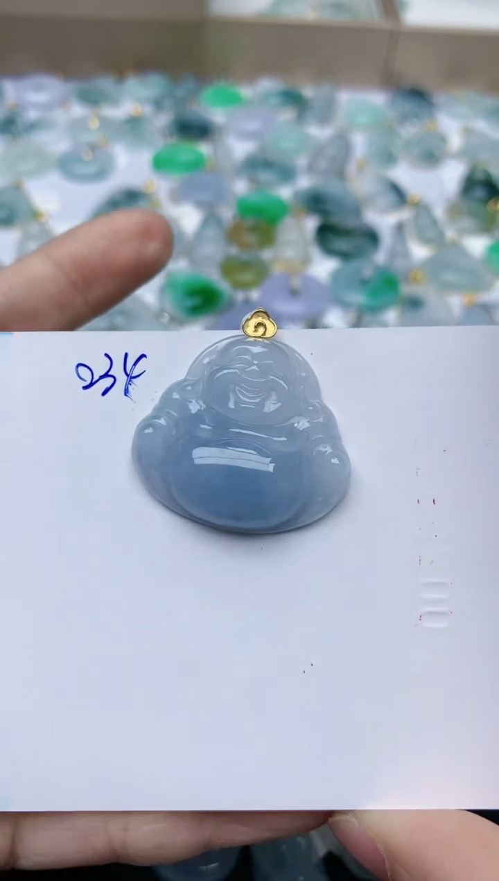 【闪购商品】翡翠颈饰18K金镶嵌天然翡翠A货    234