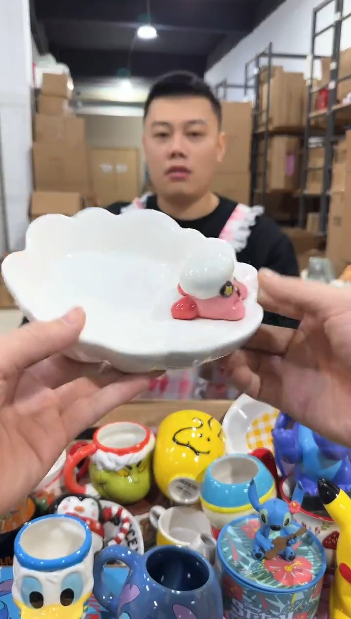 瓷片星之卡比花边盘