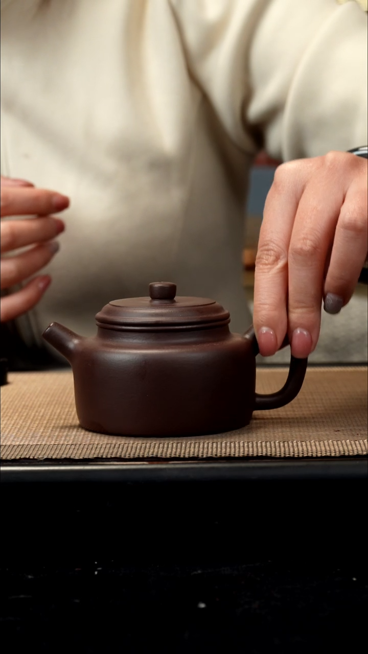 紫砂茶盏老紫泥德钟200
