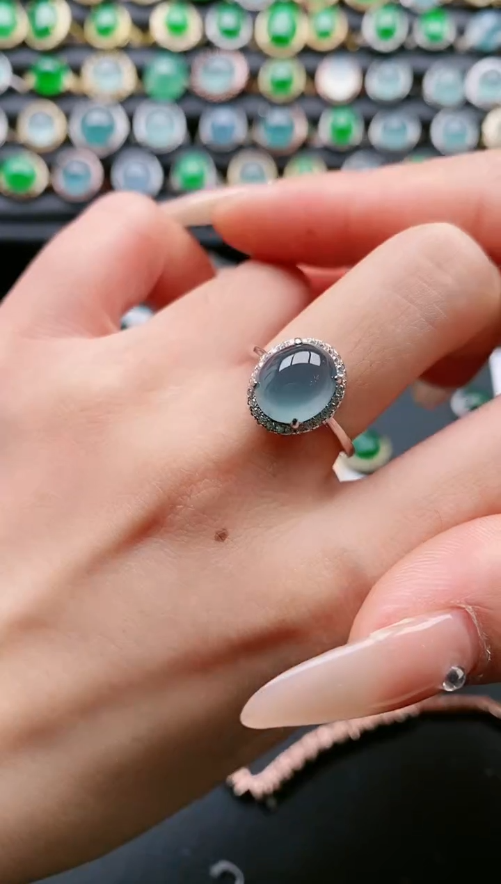 【闪购商品】翡翠戒指银S925镶嵌11111