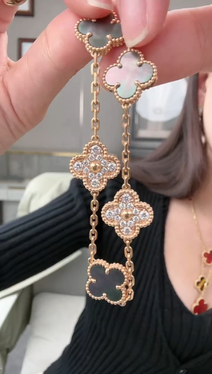 【闪购商品】钻石灰贝五花手链18K金镶嵌【高定版】