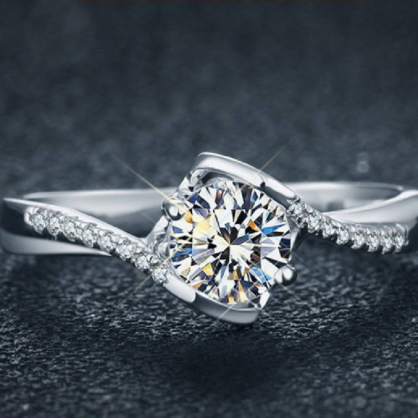 【水贝直发】1ct天使之吻轻奢时尚戒指DY