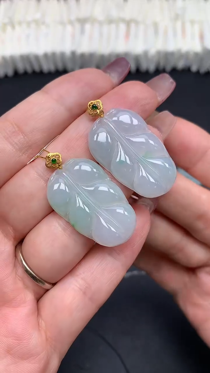 翡翠18K金镶嵌吊坠(不含链)MS191009（多样性发一件）