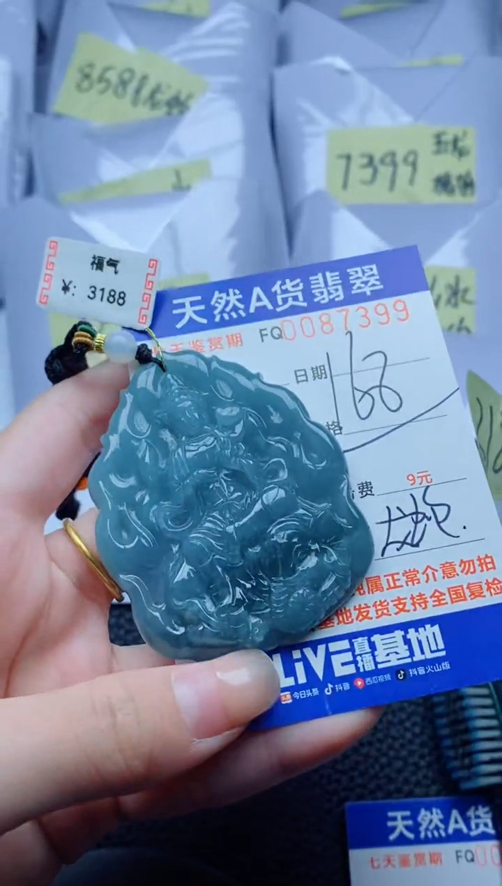 翡翠未镶嵌颈饰         