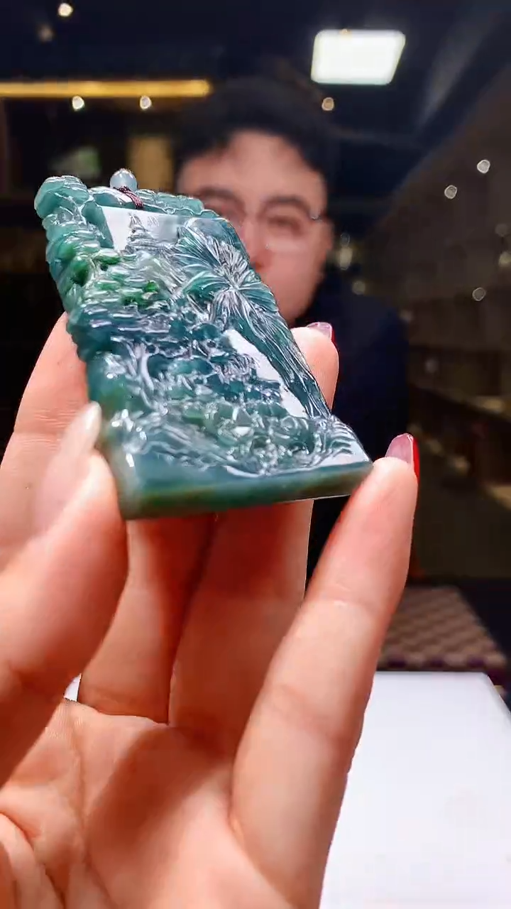 【闪购商品】定制翡翠未镶嵌1004hm-毛货挂件15