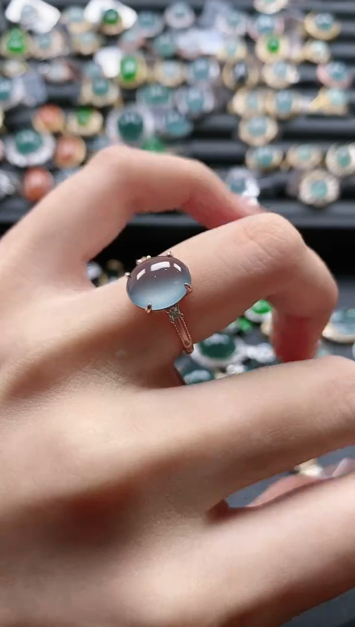 【闪购商品】翡翠戒指银S925镶嵌51511