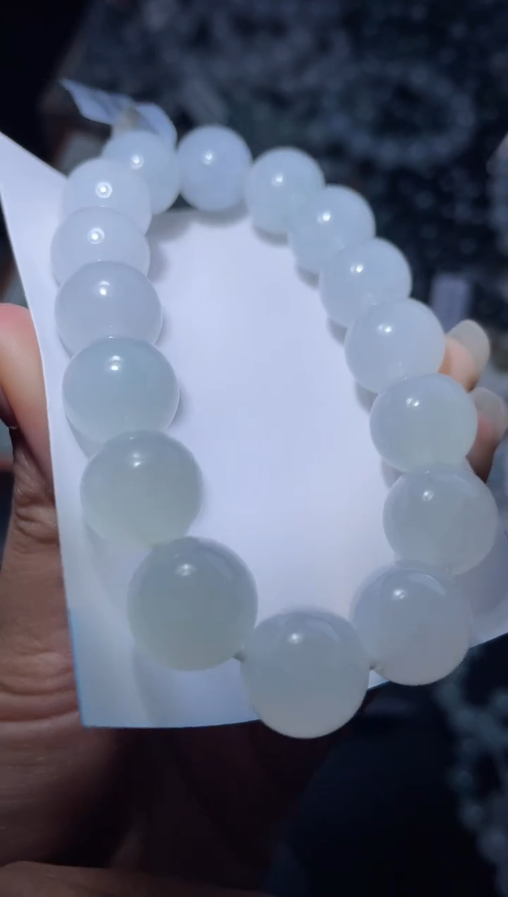 【闪购商品】定制翡翠未镶嵌天然缅甸A货翡翠手串74尺寸13+