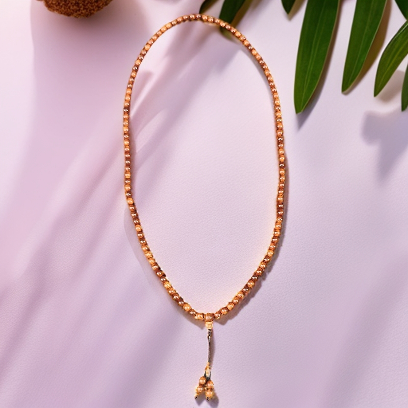 太行崖柏0.6黑油玉化透光高油密108手串佛珠