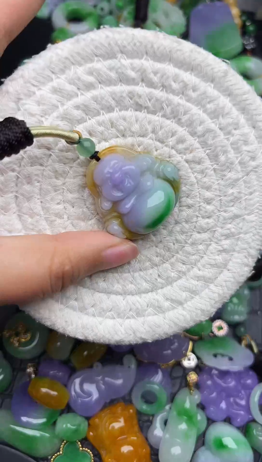 颈饰未镶嵌翡翠缅甸翡翠吊坠