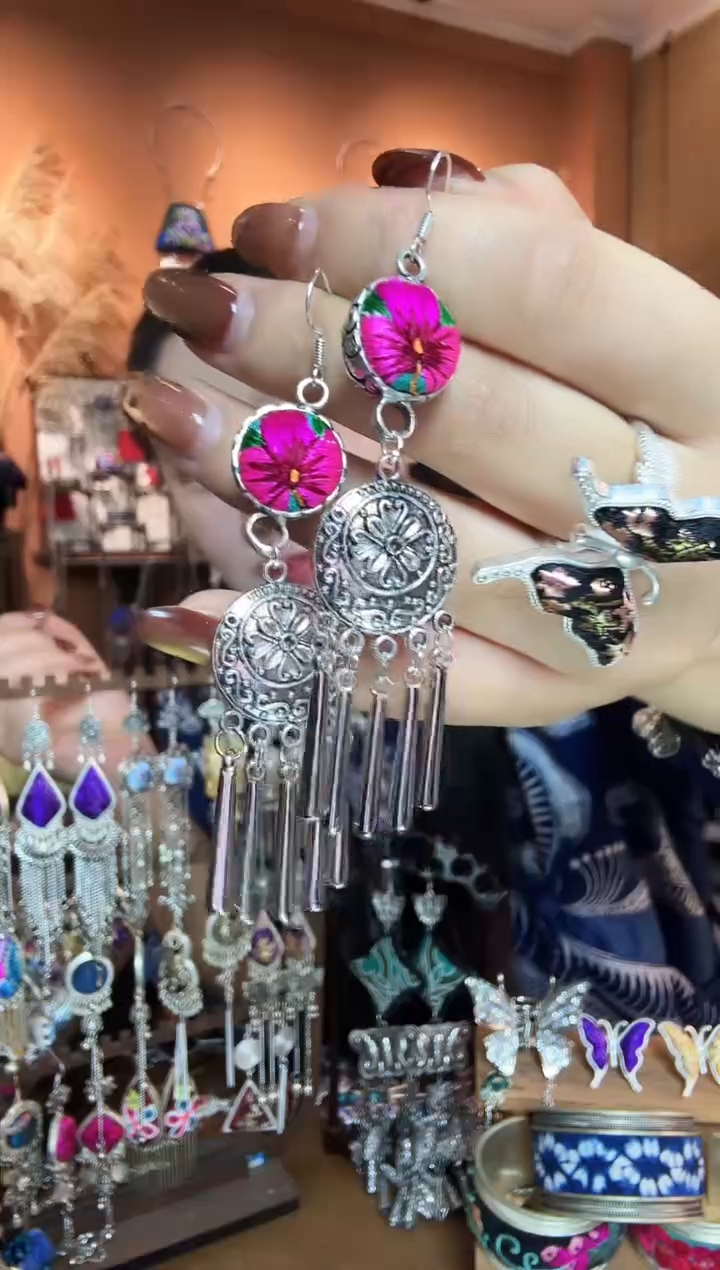 刺绣纯手工民族风耳环