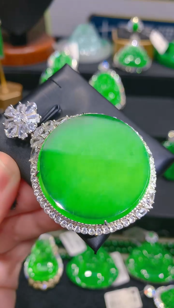 【闪购商品】翡翠戒指银S925镶嵌70一季