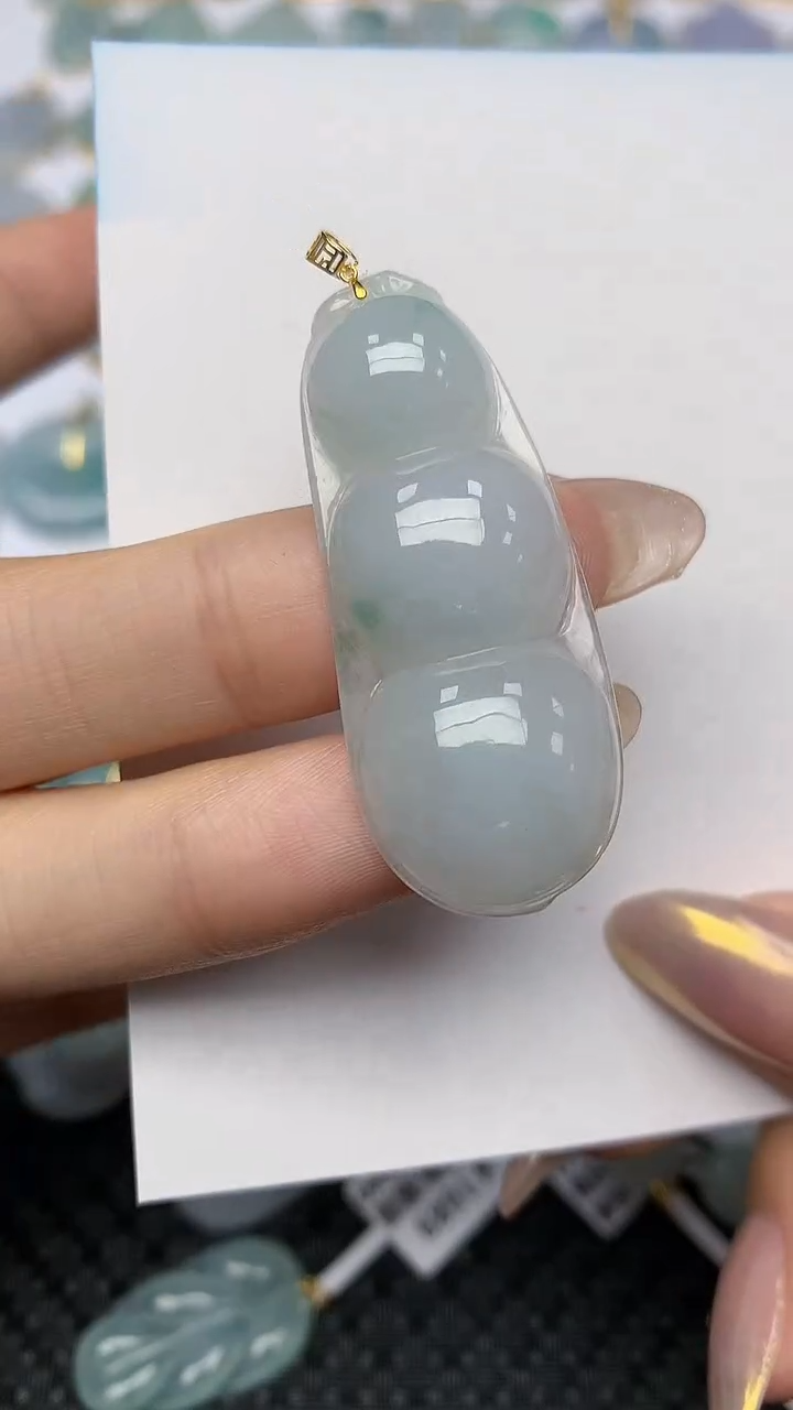 【闪购商品】翡翠颈饰18K金镶嵌天然翡翠A货