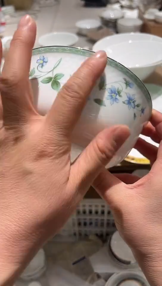 骨瓷隆达骨瓷6英寸面碗微瑕