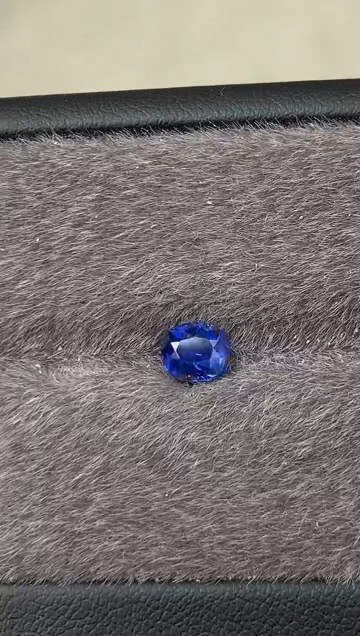 定制蓝宝石裸石未镶嵌1.01ct 兰卡无烧蓝宝石