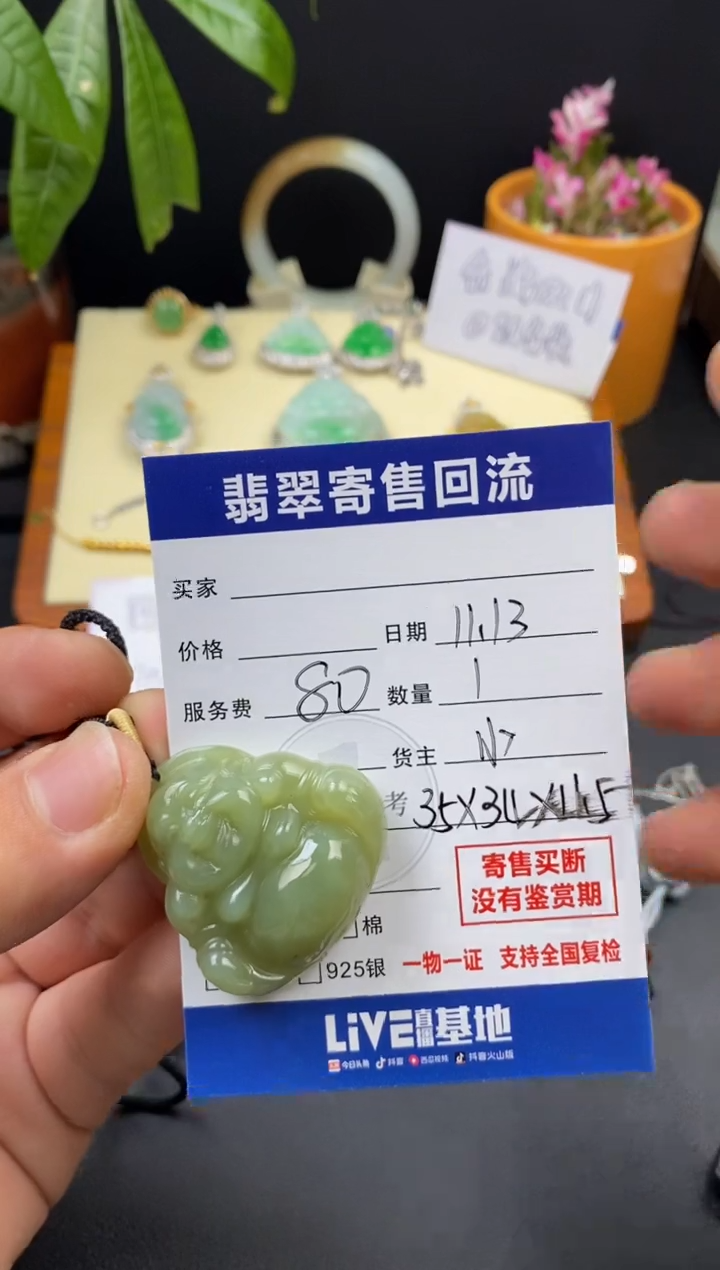 颈饰未镶嵌和田玉3000523