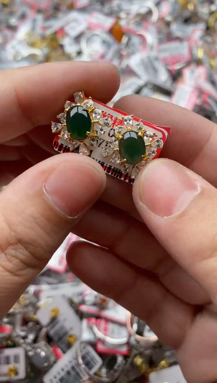 【闪购商品】翡翠戒指银S925镶嵌77777---2