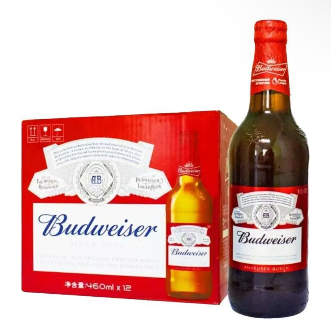 【整箱】百威460啤酒 460ml*12瓶