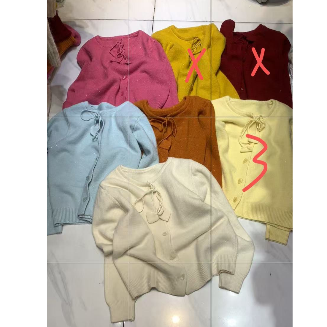 格子推荐~甜美风亮片爱心系带设计感保暖毛衣