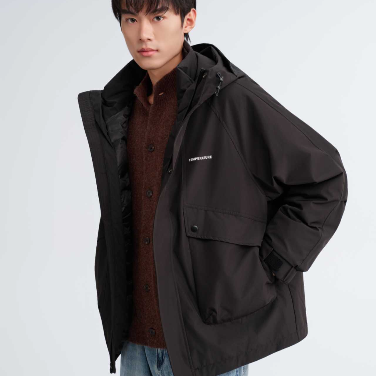 【栋老板推荐】90白鸭绒2025新款羽绒服男/W68