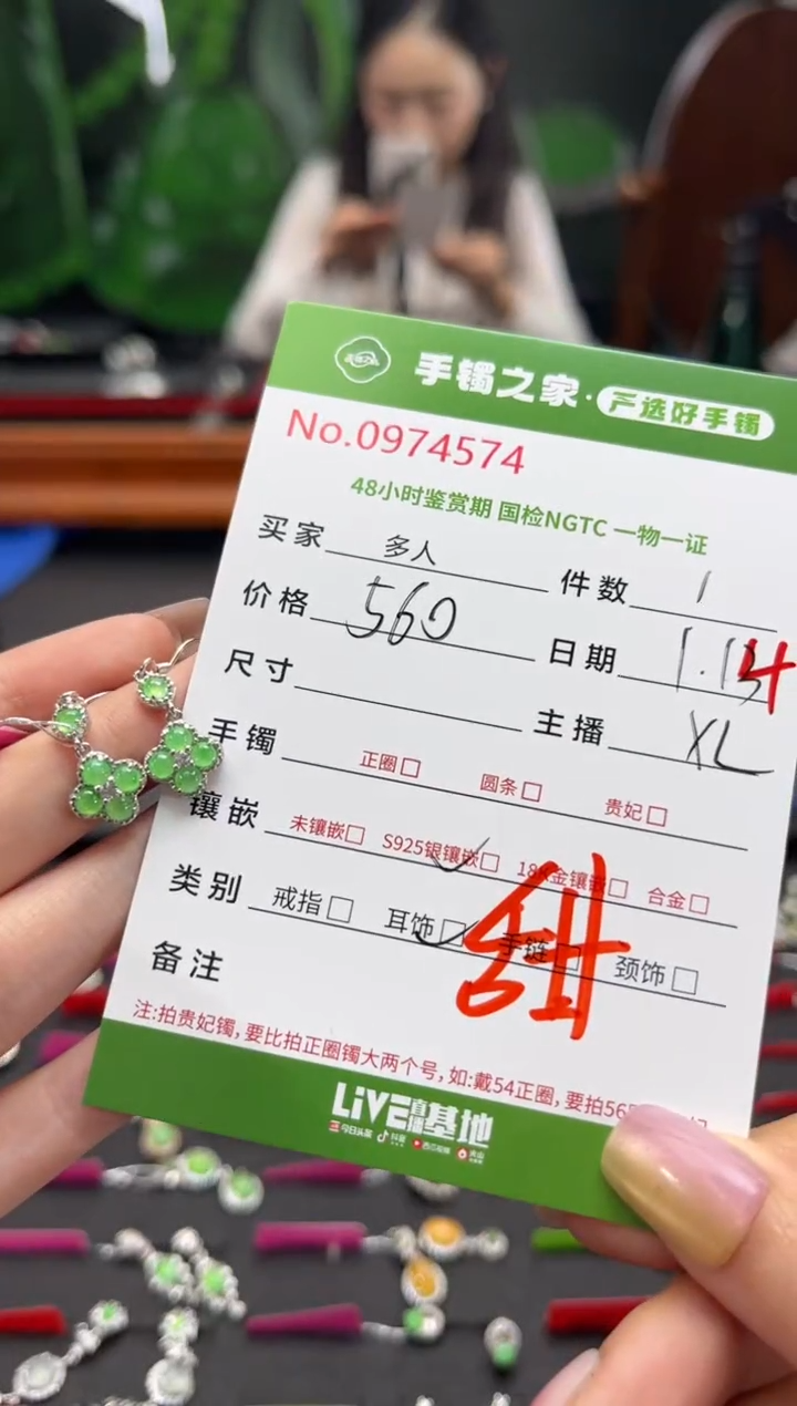 【闪购商品】翡翠耳饰银S925镶嵌多人