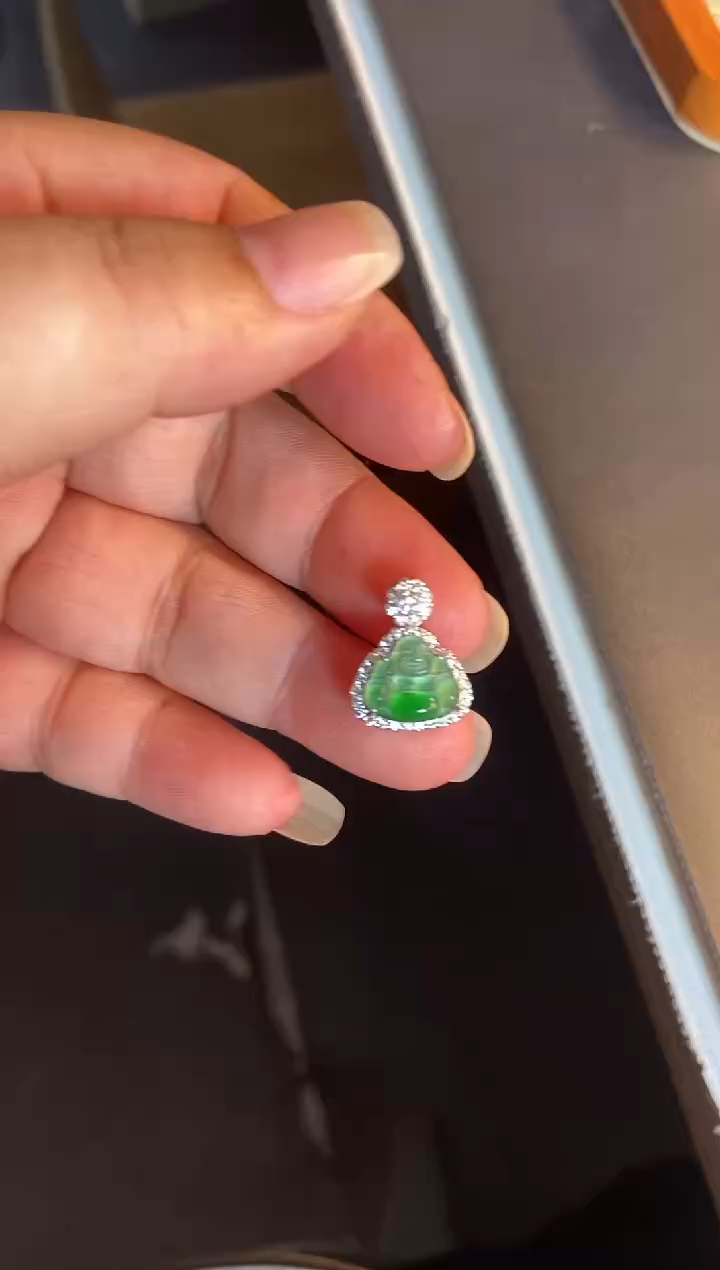 吊坠(不含链)银S925镶嵌翡翠1