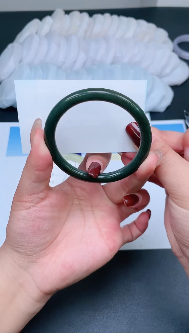 【闪购商品】和田玉（碧玉）手镯未镶嵌358-60.5