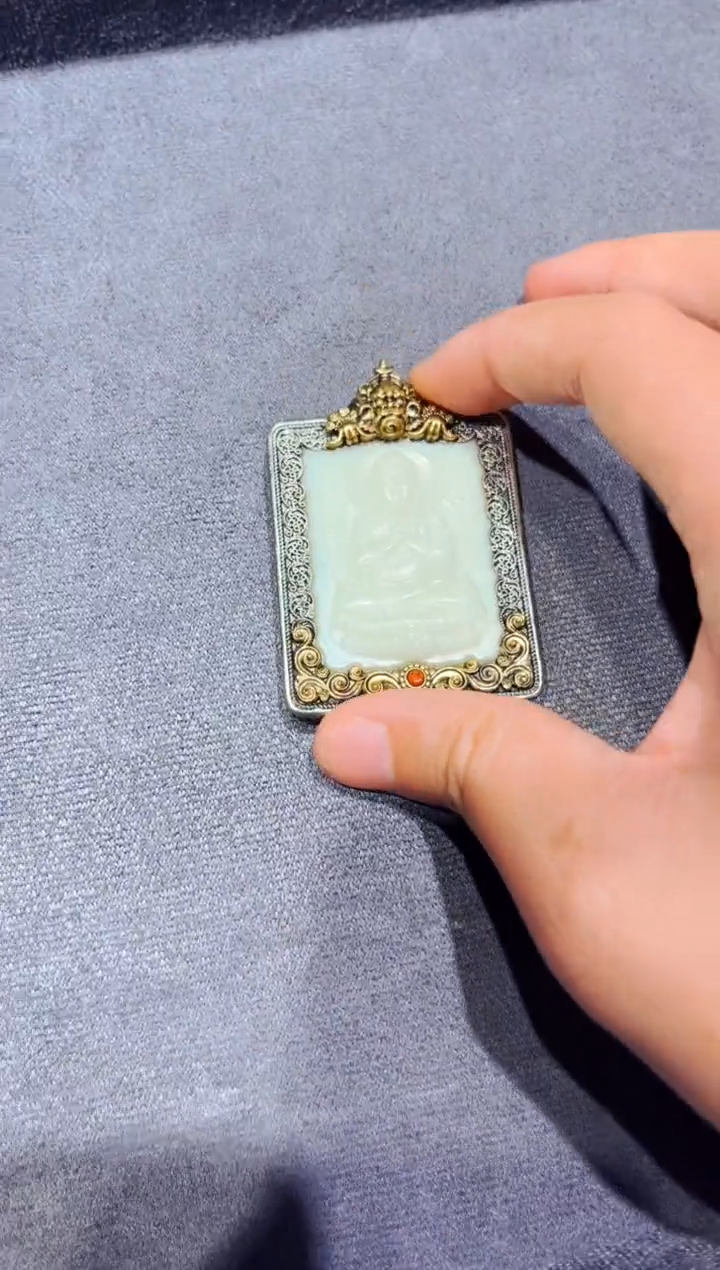 和田玉未镶嵌挂件G015