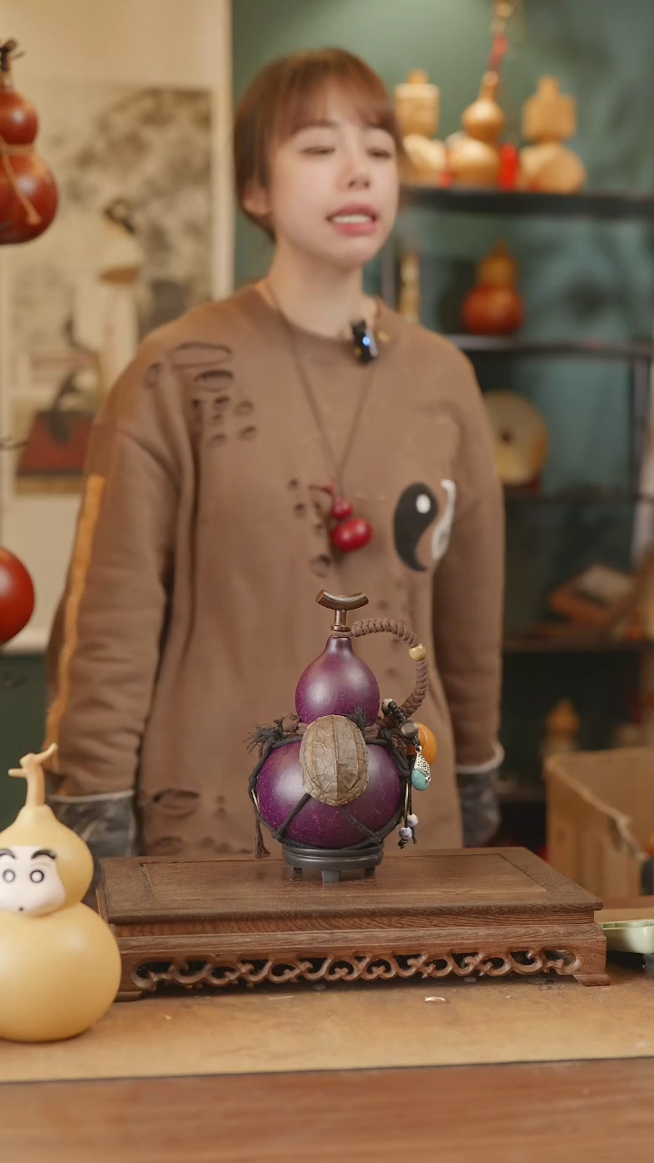 【闪购商品】332号精品天然大漆工艺防渗内胆酒葫芦~