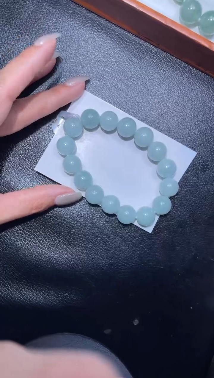 【闪购商品】定制翡翠未镶嵌天然缅甸A货翡翠手串66尺寸13左右