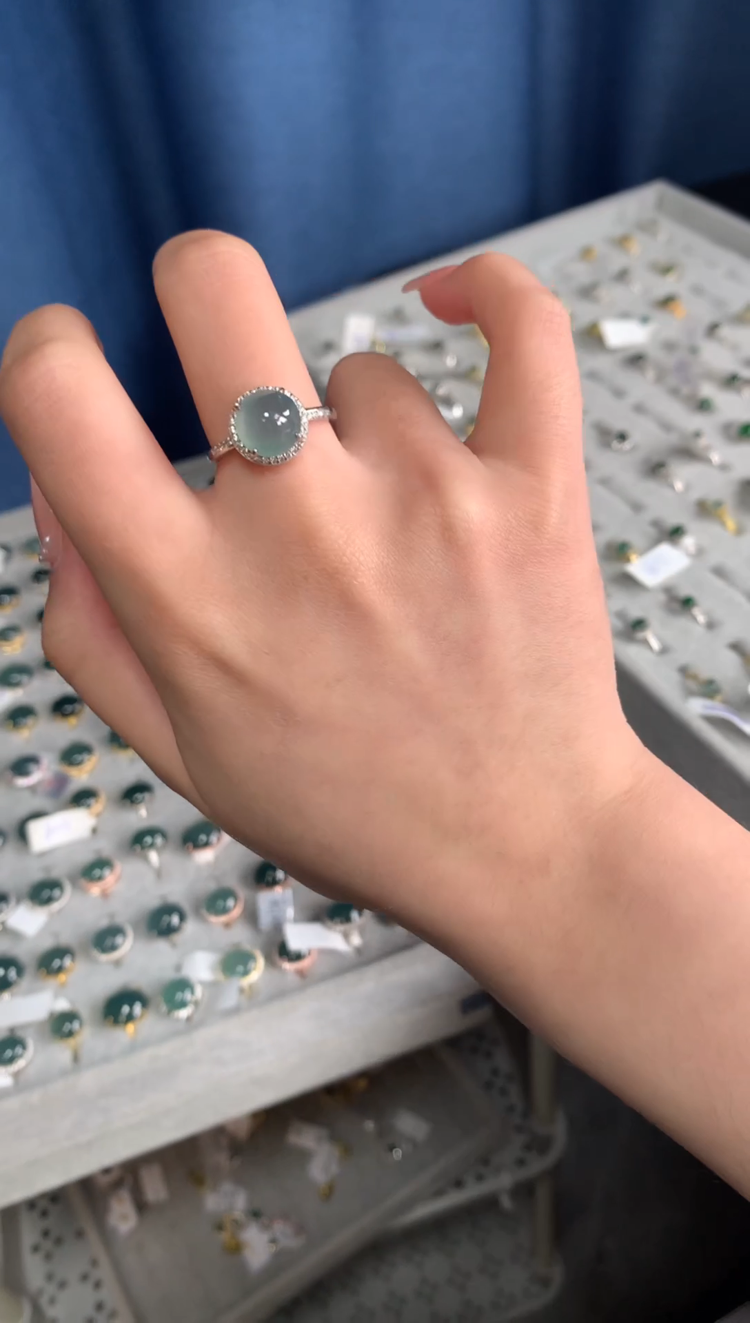 【闪购商品】翡翠戒指银S925镶嵌51241