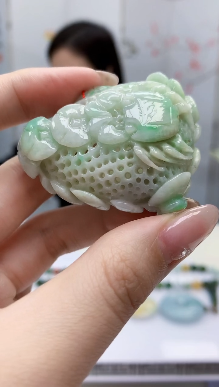 【闪购商品】定制翡翠未镶嵌4852jw-毛货挂件96