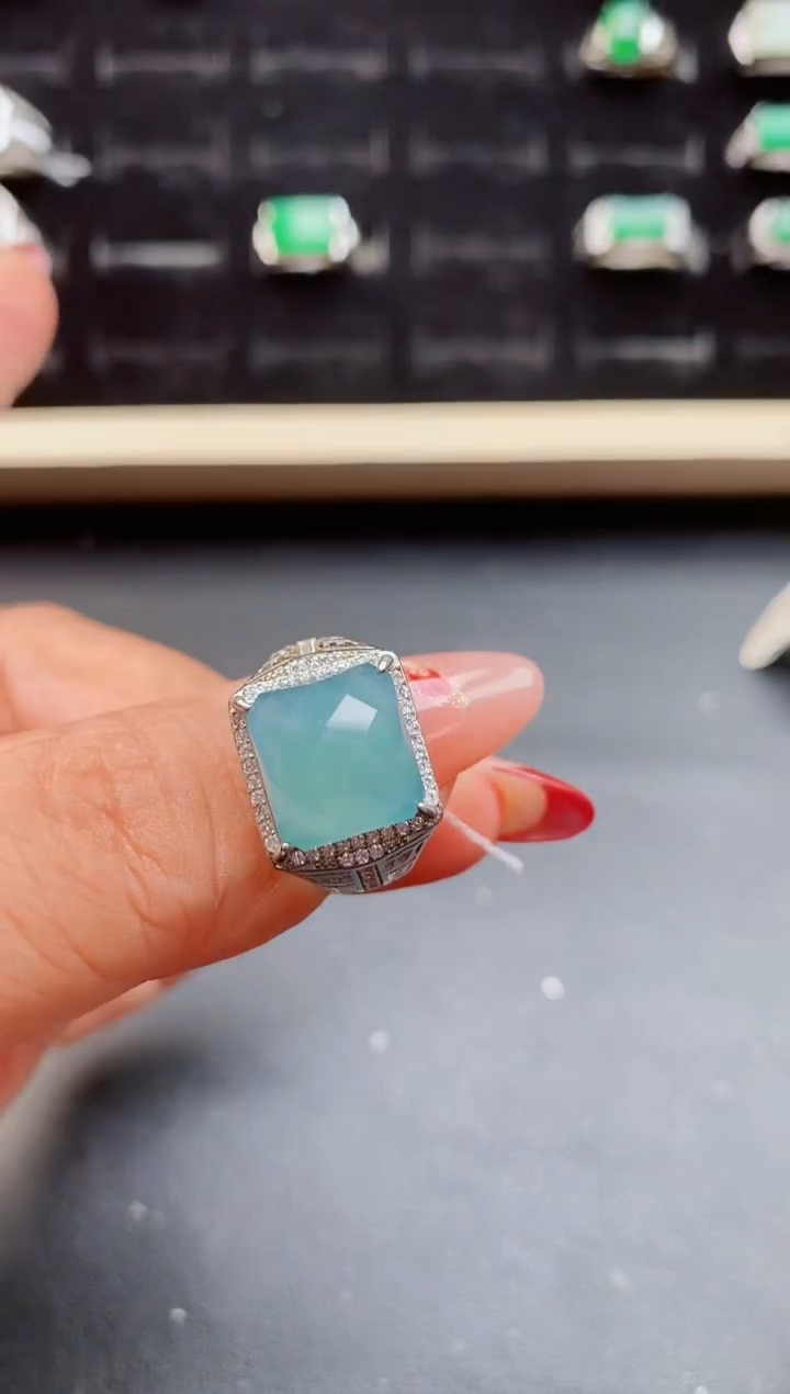 【闪购商品】翡翠戒指银S925镶嵌80058
