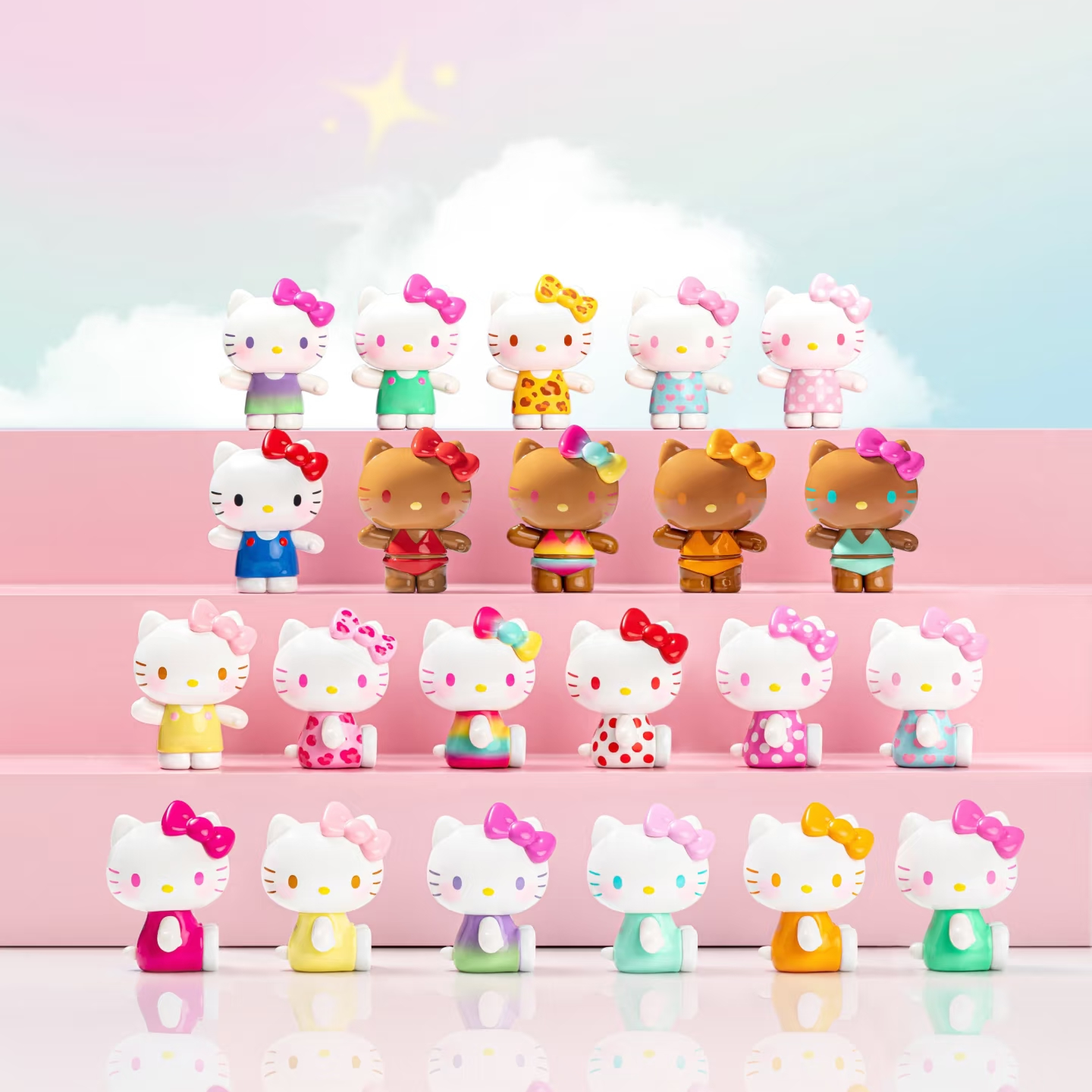 【平拆】TOPTOY夏日彩虹糖系列KT盲盒可爱摆件手办礼物