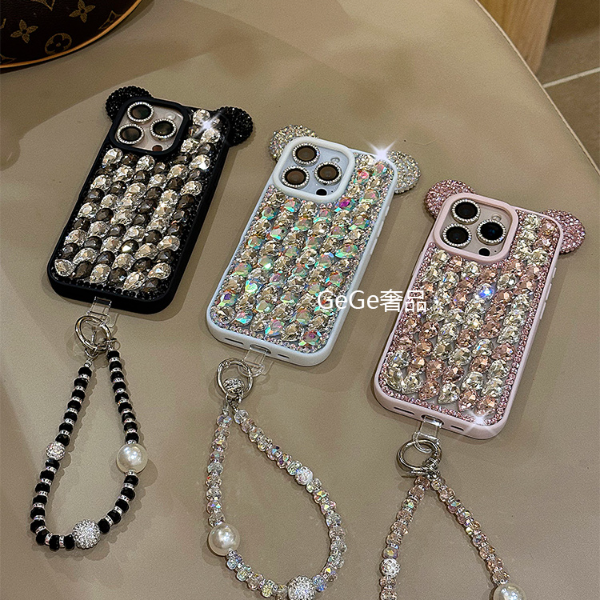 轻奢满钻米奇闪钻适用苹果17promax手机壳iphone16p/15/14/13女款