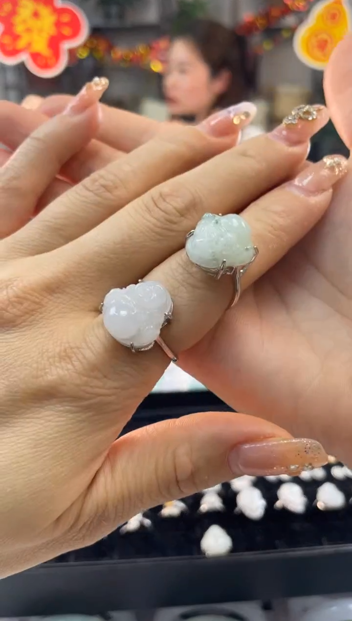 【闪购商品】翡翠戒指银S925镶嵌多样性发货 发一件