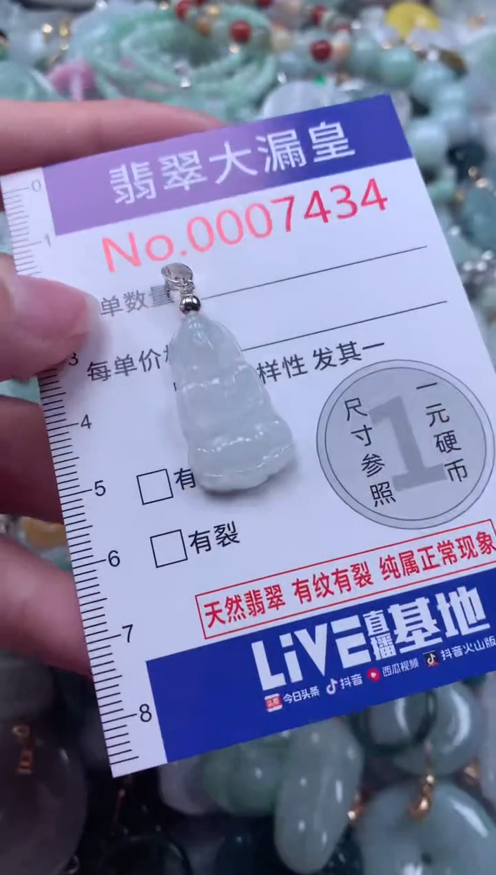 翡翠未镶嵌吊坠(不含链)7434