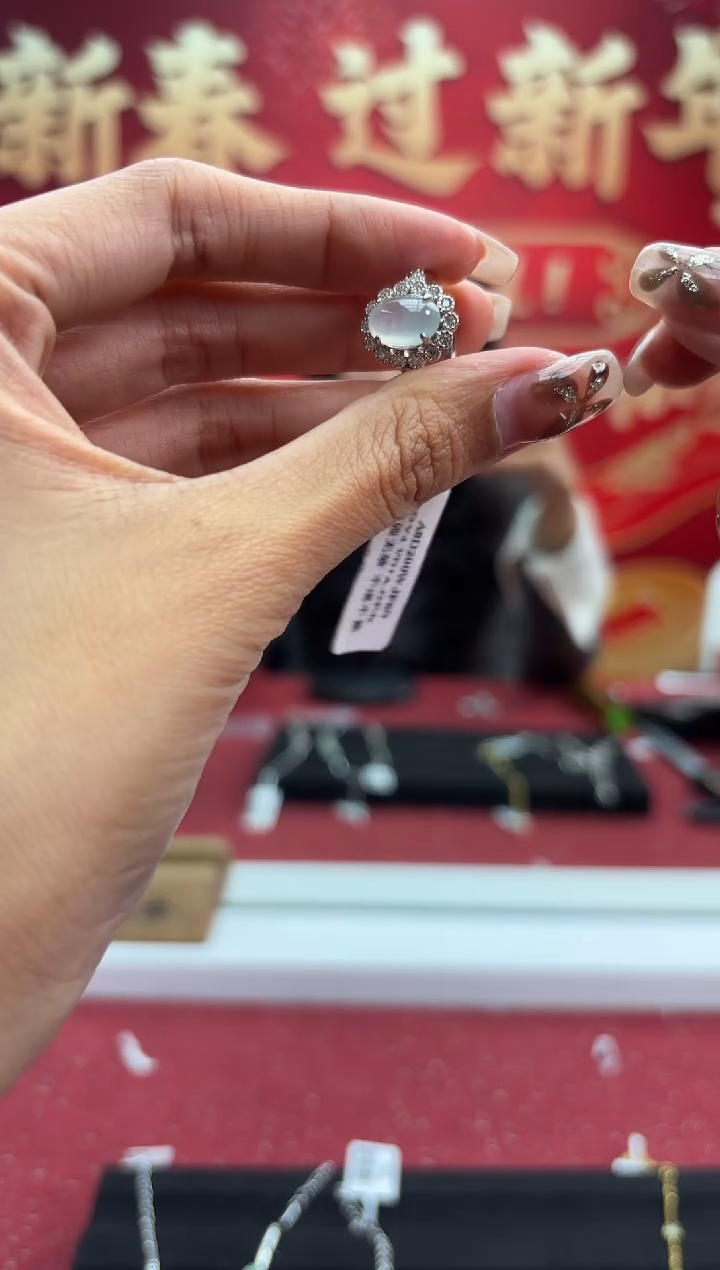 【闪购商品】翡翠戒指银S925镶嵌467259