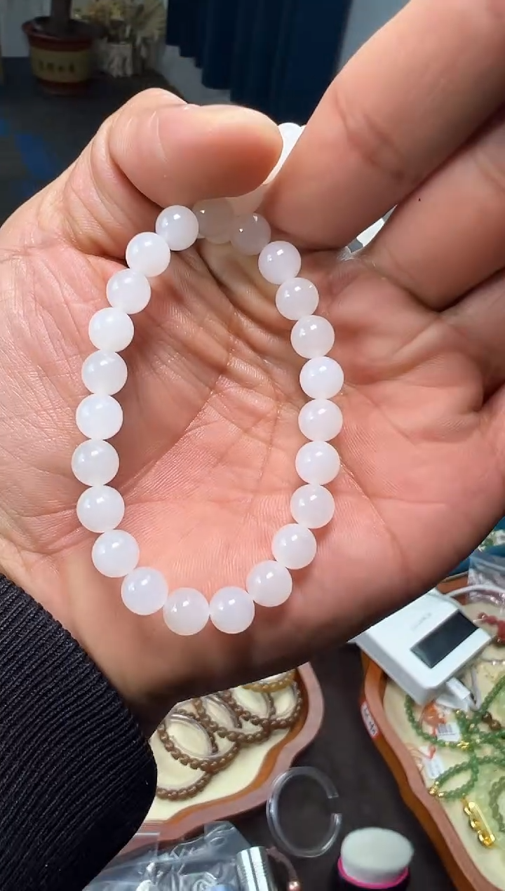 【闪购商品】和田玉手串未镶嵌和田玉手串多样性发货拍一发一卡8