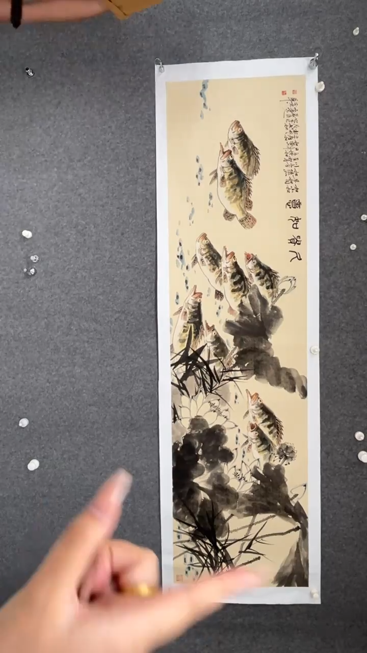 国画梁景欣老师六尺对开