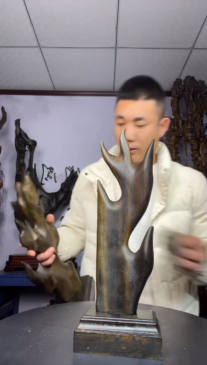 金丝楠木雕款大*金丝楠木工艺品摆件