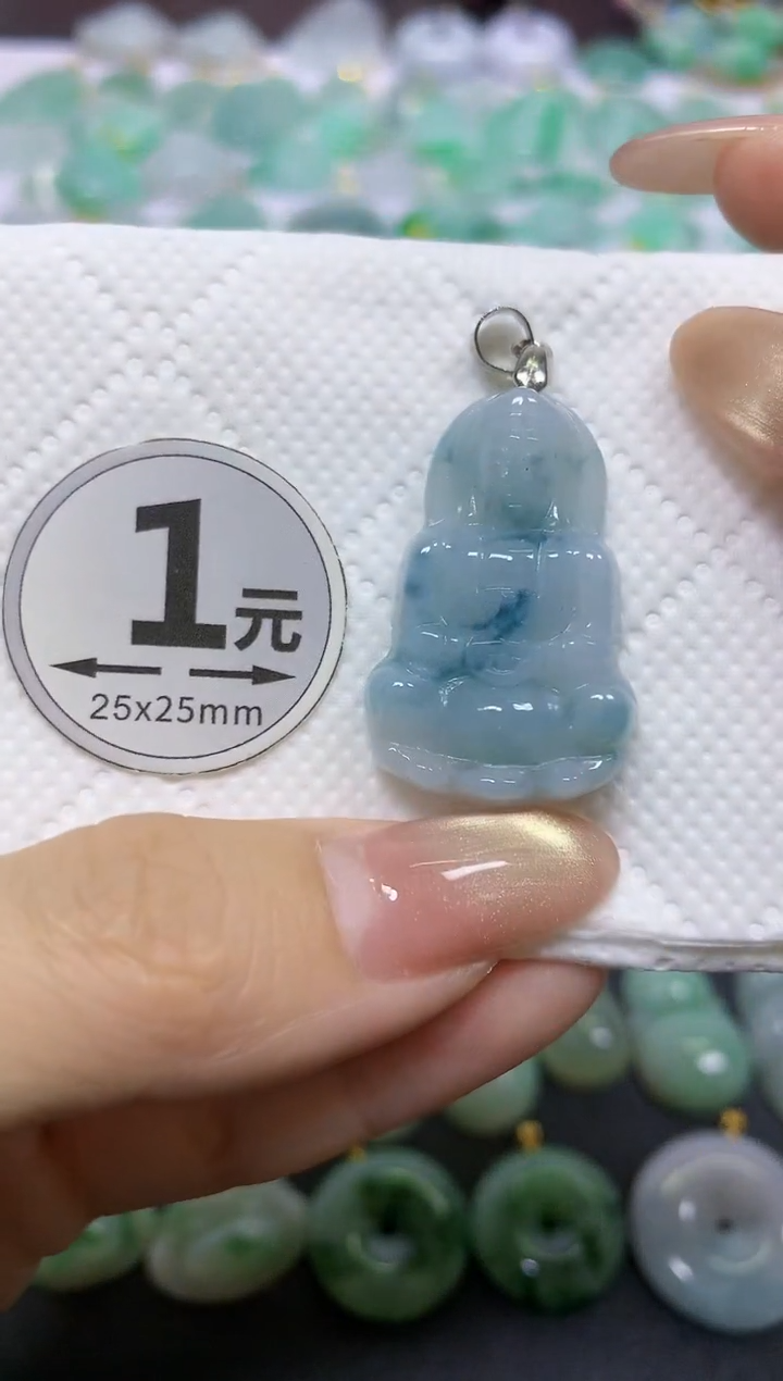 颈饰未镶嵌翡翠天然翡翠A货