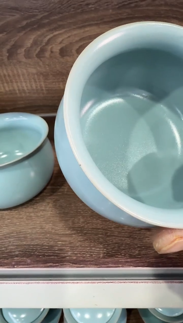 【闪购商品】杯仿古宋臻釉纯手工小水洗微瑕