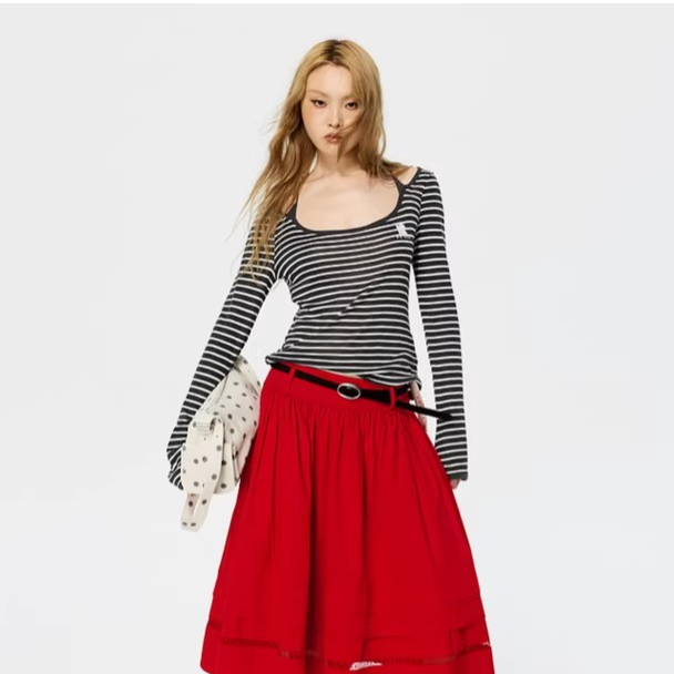 REVAN 条纹简约长袖T恤26年春RK10801093——699