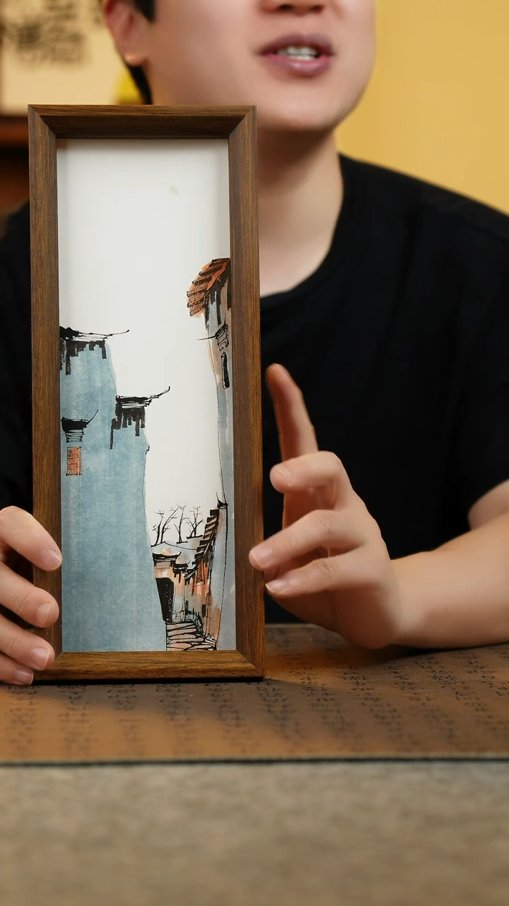 国画12.5*31.5纯手绘国风国画摆台